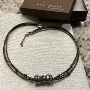 Silpada green leather tube necklace. 2009-10 catalog